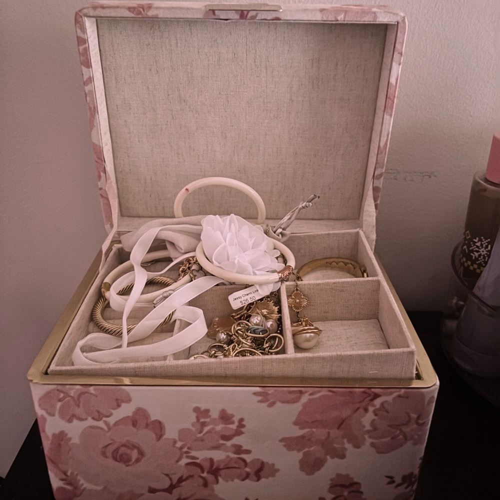 LoveshackFancy pink floral jewelry box